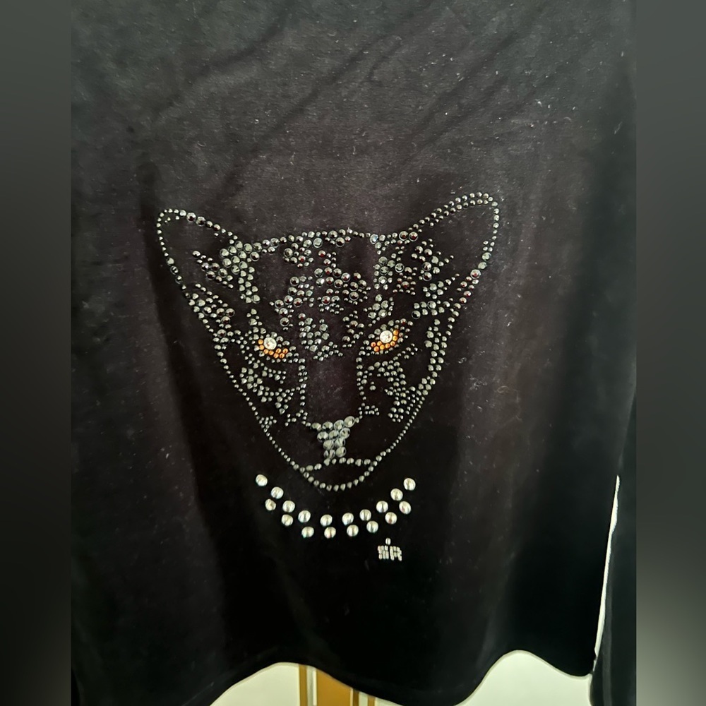 Sonya Rykiel Vintage Tiger Velvet Top - Picture 3 of 17